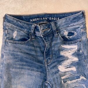 AE Distressed High-Waisted Skinny Jeans